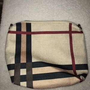 Burberry patterned large clutch/cosmetic bag